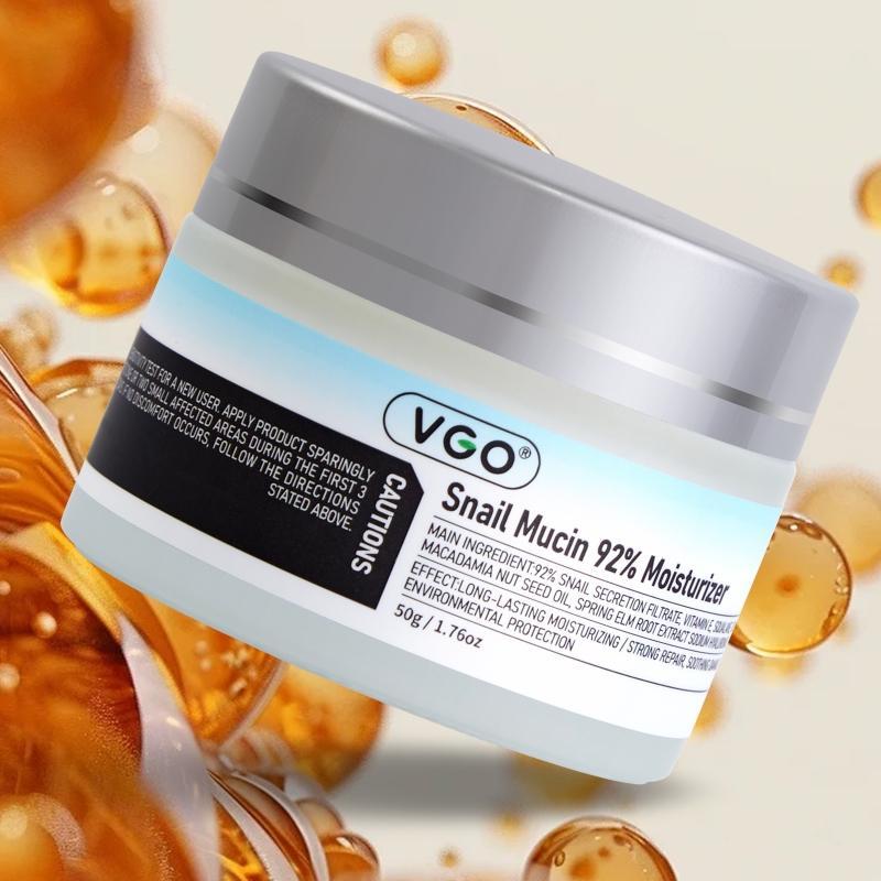 VGO Snail Mucin 92% Moisturizer Daily Face Gel Cream for Dry & Sensitive Skin, 50g   1.76oz Cleanser Moisturizing Skincare snail mucin essence snail mucin skincare Moistu Moisturizer dry skin ordinary skincare rizer for face baba de caracol