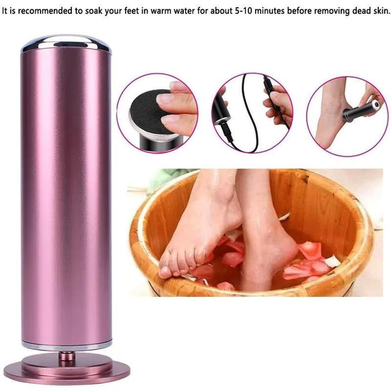 Electric Foot Callus Remover Pedicure Tool with 60 Replaceable Sandpaper Discs for Personal Care Electric Foot