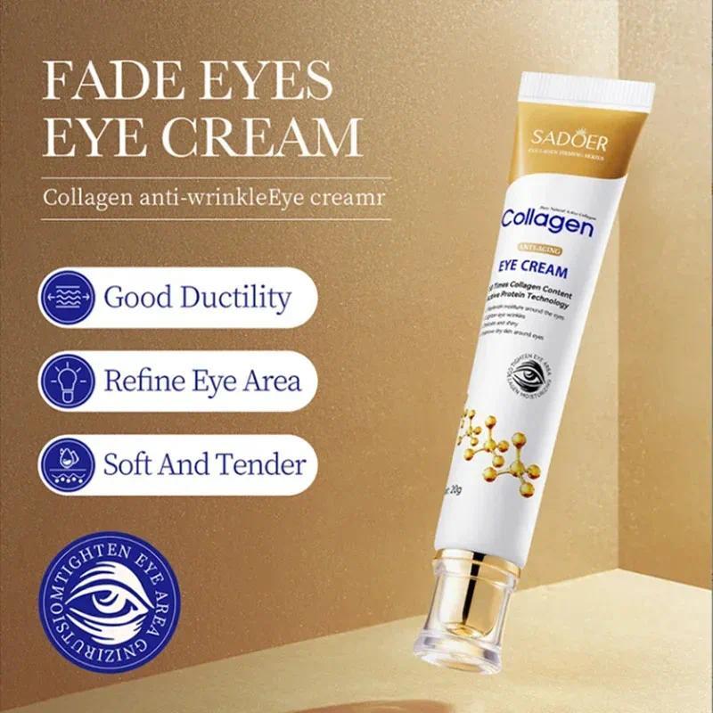 Instant Eye Bag Removal Cream Collagen Anti-Wrinkle Fade Fine Lines Firming Skin Anti Dark Circle Puffiness Brighten Eye Care