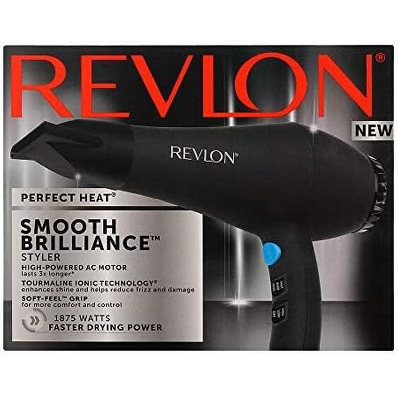 Revlon 1875W Smooth Brilliance AC Motor Hair Dryer | for Shiny, Smooth Hair Helen of Troy