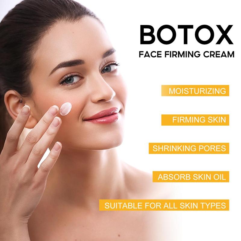 Botox Firming Cream, Moisturizing Facial Massage Cream, Refreshing and Non-greasy Day and Night Face and Neck Care Cream for Men and Women, Christmas Gift