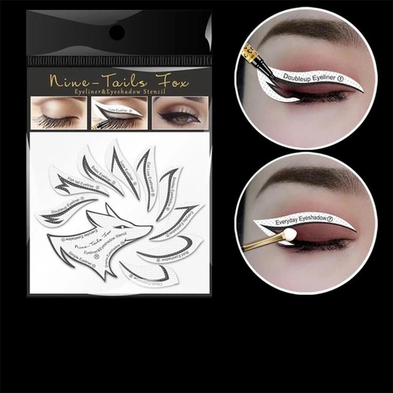 Eyeliner Stencil Stickers, Eyeshadow Eyeliner Auxiliary Tool, Eyeshadow Eye Brow Stamp Stencils Eyebrow Template for Eyebrow Shaping, Grooming, Tinting, Eye Cosmetic Stickers, Christmas Gift