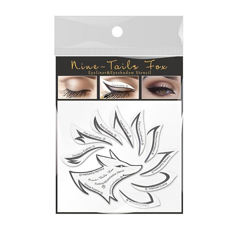 Eyeliner Stencil Stickers, Eyeshadow Eyeliner Auxiliary Tool, Eyeshadow Eye Brow Stamp Stencils Eyebrow Template for Eyebrow Shaping, Grooming, Tinting, Eye Cosmetic Stickers, Christmas Gift