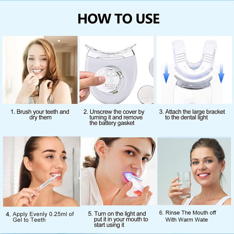 ANTeeth Whitening Kit - 5X LED Light Tooth Whitener with 3pcs Whitening pens,1 Desensitization pen,1 Mouth Trays Restores Your White Smile,pefect gift for girlfriend