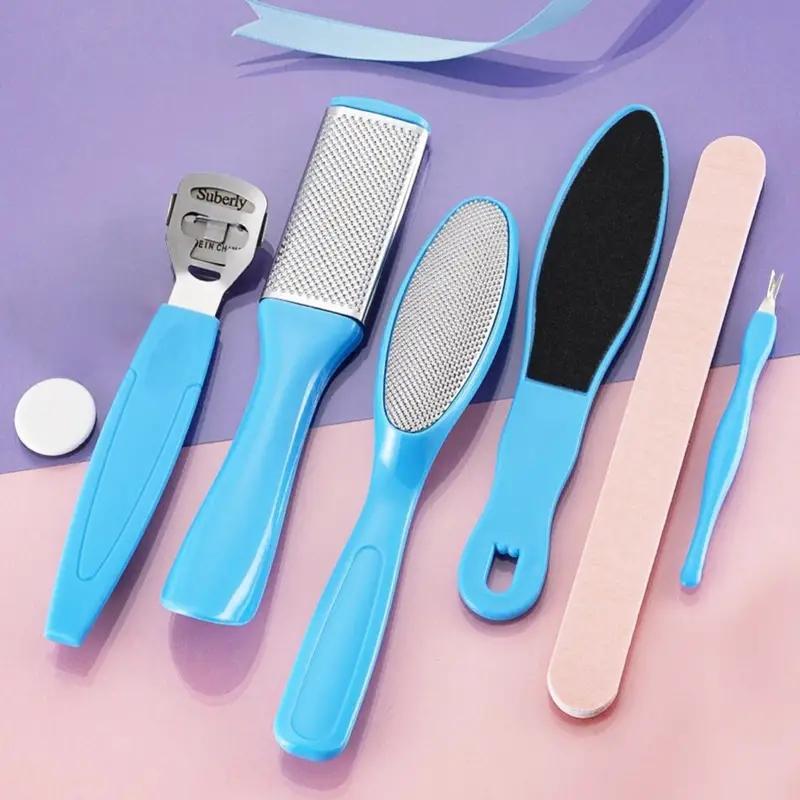 Professional Nail Care Nail Art Manicure Pedicure Tool Kit, 7 in 1 Professional Foot & Nail Skin Care Tools, Callus Remover, Foot Scraper, Nail File