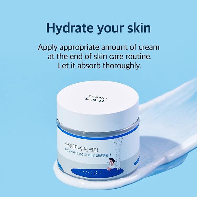 ROUND LAB Birch Juice Moisturizing Cream 80ml   Vita Hyaluronic Acid, Moisture Filling, Hydrating Cream Hydrate Moisturizer