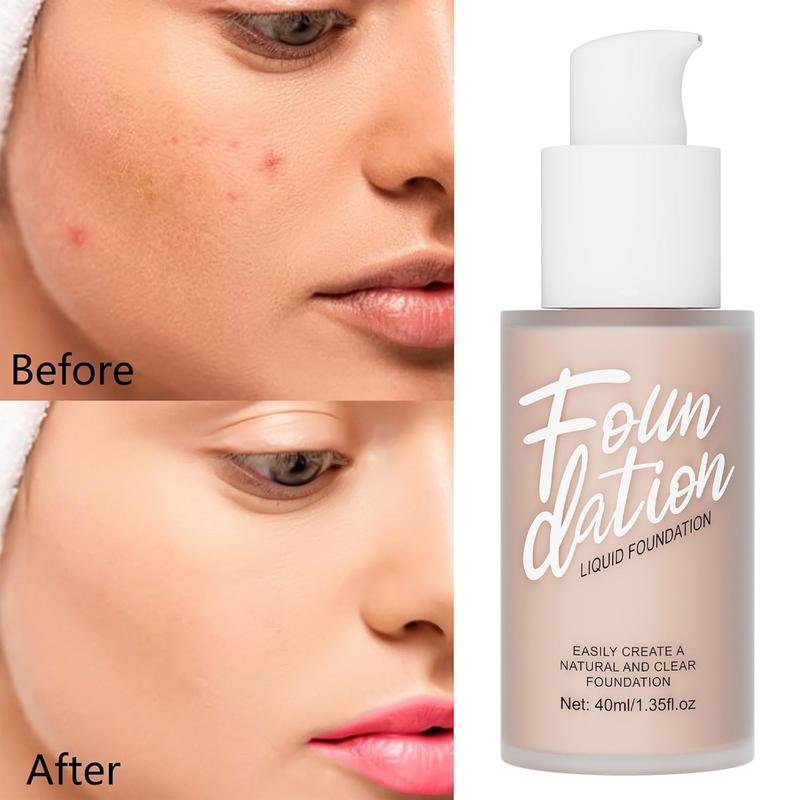 Black Friday Sale Full coverage three-color liquid foundation, create natural flawless skin, with a bonus highlighter foundation