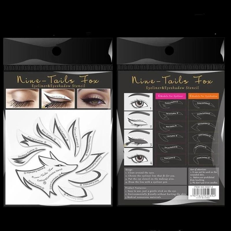 Eyeliner Stencil Stickers, Eyeshadow Eyeliner Auxiliary Tool, Eyeshadow Eye Brow Stamp Stencils Eyebrow Template for Eyebrow Shaping, Grooming, Tinting, Eye Cosmetic Stickers, Christmas Gift