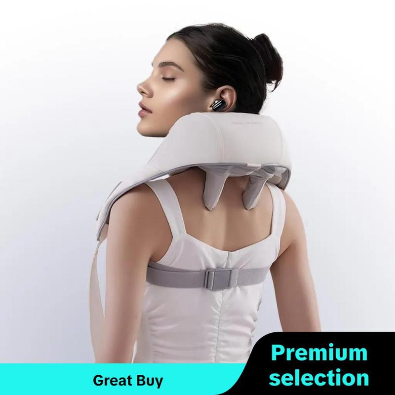 Neck & Shoulder Massager, Back & Waist Heating Massage Pillow, Multifunctional Comfort Home Neck Massager, Fitness Accessories for Back, Waist, Leg, Foot Relaxation, Christmas Gift