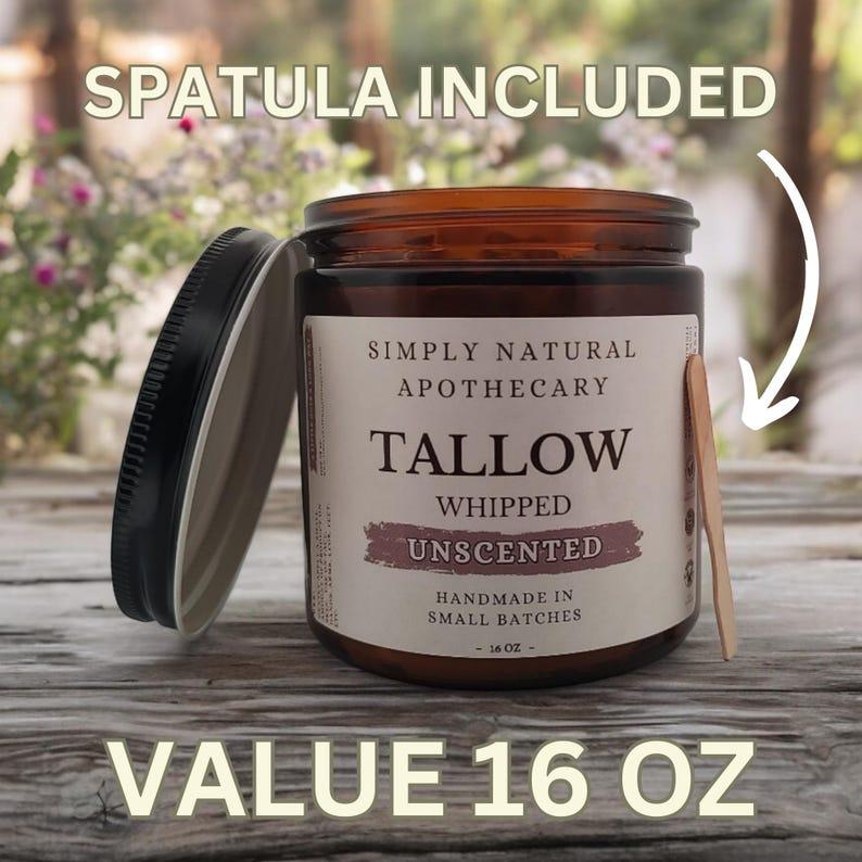 Tallow Face Cream, All Natural Whipped Grass-Fed Beef Tallow Skin Moisturizer Balm, Organic Hand Cream, Unscented Fragrance-Free 24 oz