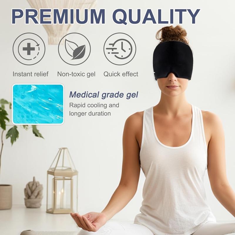 Migraine Headache Relief Cap, Gel lce Head Wrap for Tension and Stress Relief Unisex Comfort Relaxing Soothing