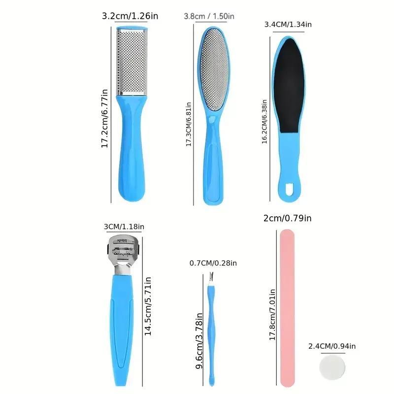 Professional Nail Care Nail Art Manicure Pedicure Tool Kit, 7 in 1 Professional Foot & Nail Skin Care Tools, Callus Remover, Foot Scraper, Nail File