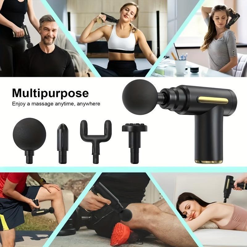 Sports Recovery Black Massage Gun, Deep Tissue Percussion Tool, Fast Pain Relief for Muscles and Joints Comfort