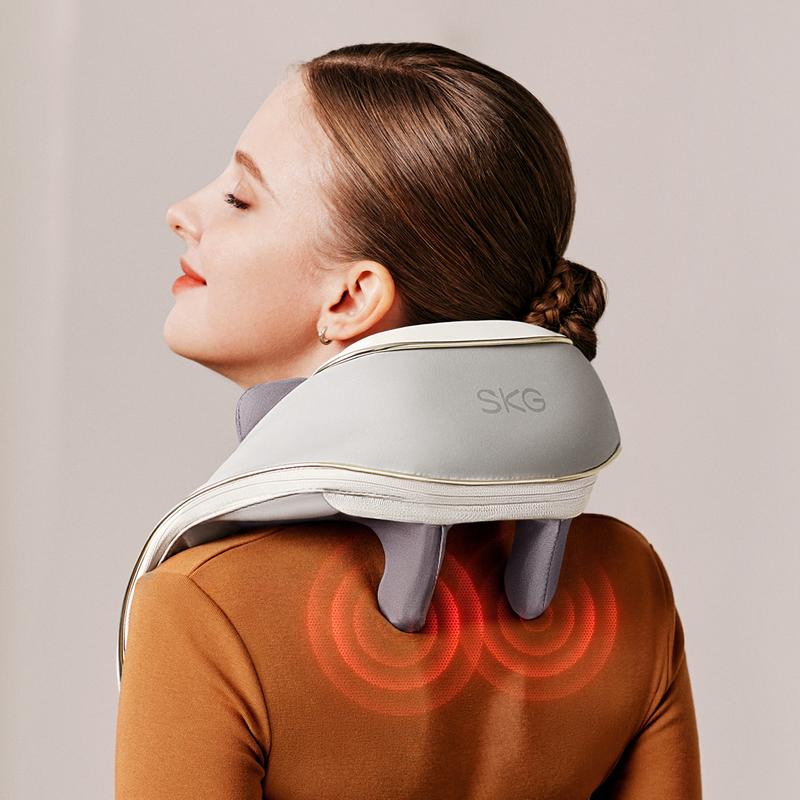 Shoulder and Neck Massager-SKG H5 Comfort Neck Massager For Deep Tissue, 6D Cordless Shiatsu Neck And Shoulder Massager With Heat, Portable Wireless Massager, A Trendy Item, Ideal Gift, Black Friday, Christmas Gift