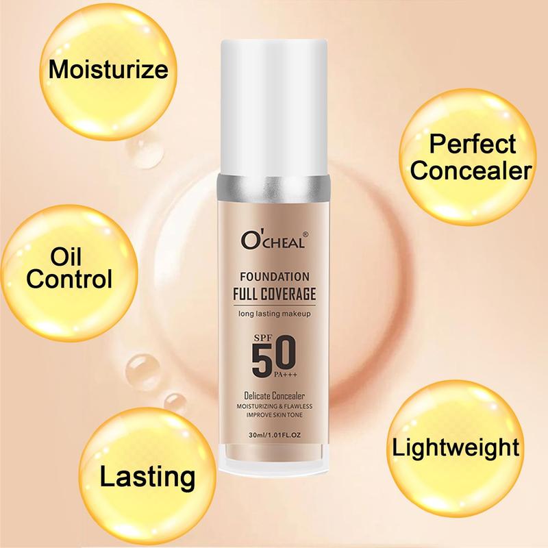 30ml Color Changing Foundation Liquid Flawless Colour Changwing Warm Skin Tone Foundation Makeup, Waterproof Long Lasting Moisturizing,with 1 Makeup Brush.(Natural colour)