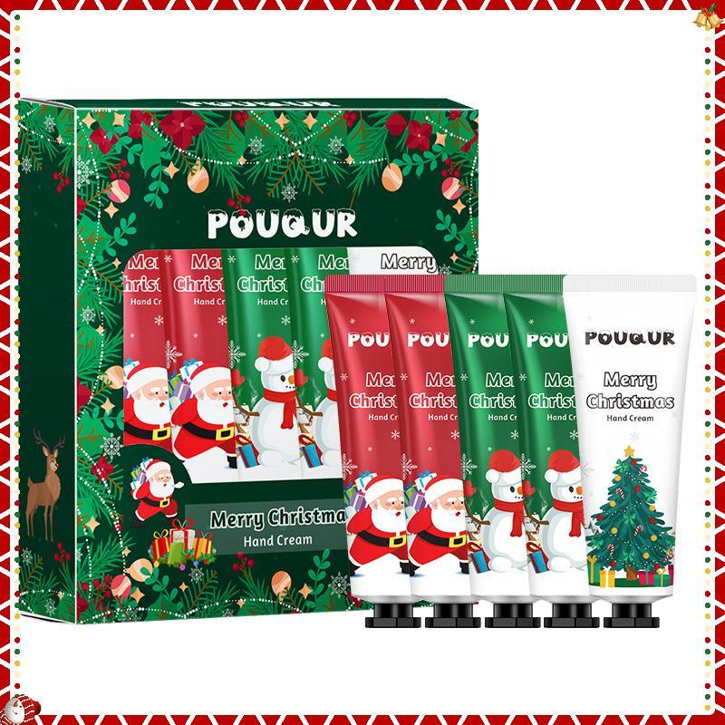 Christmas Themed Hand Cream Gift Set, 1 Set Moisturizing Hand Cream for Smooth Skin, Moisturizing Care for Dry Hands, Gift for Mothers and Fathers