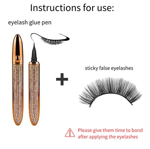 Eyeliner glue pen,eyelash glue pen,strong hold eyelash glue, Liquid Waterproof and Stain Resistant Long Lasting, beginner makeup, Makeup Cosmetic