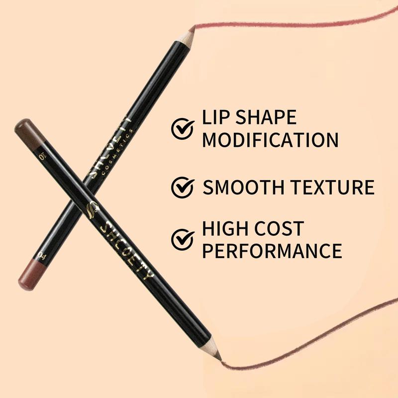 Long Lasting Matte Lip Liner Set, 4 Boxes Natural Look Lip Liner Pencil, Easy Coloring Lipstick Pen, Suitable for All Occasions Lip Makeup