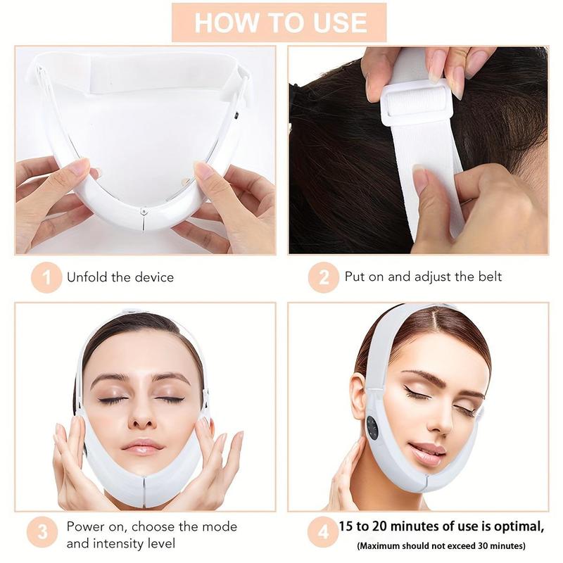 V-shaped Face Slimming Trainer, 1 Count Electric Face Lift up & Chin Exercise Device, Portable Face Massager for Women