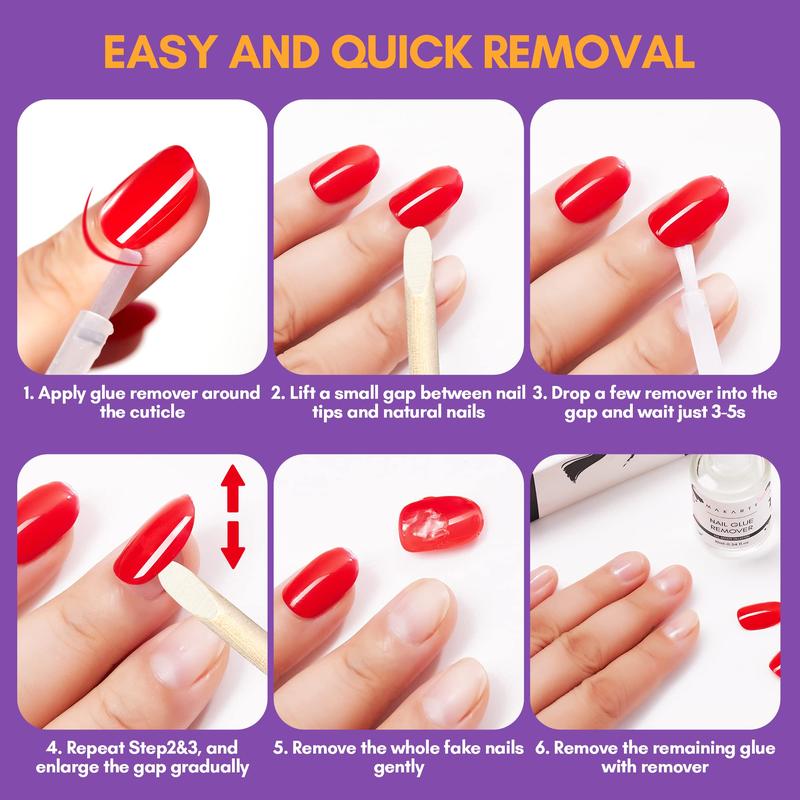 Makartt Nail Glue Remover for Acrylic Nails Press on Nails, 50ML Debonder, Nail Tips Fake Nail Adhessive Remover without Acetone, Can't Remove Gel Nail Polish sallys nailglue Brush Nail Care Uv Manicure