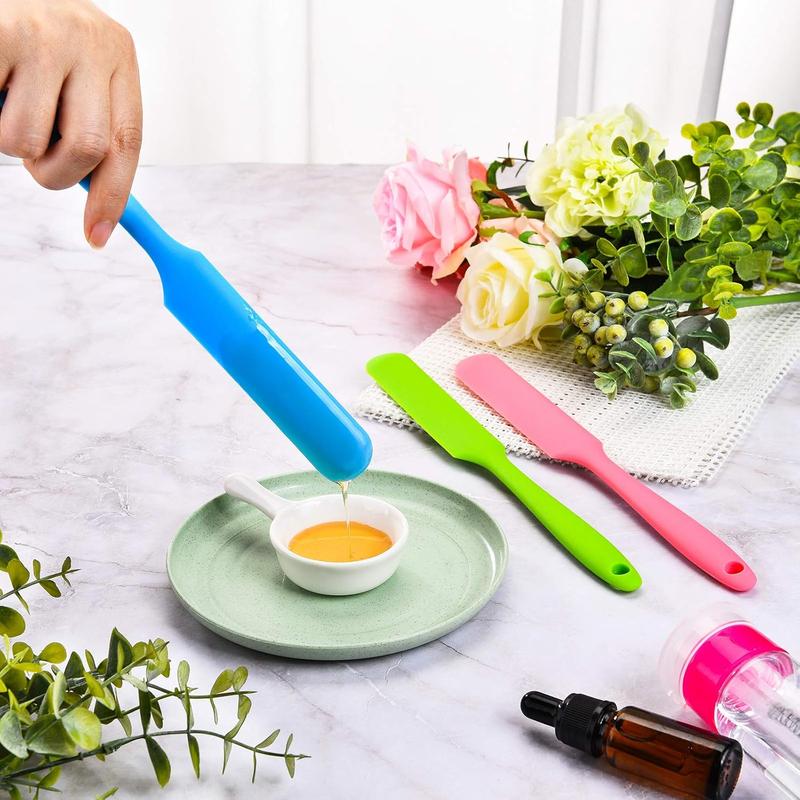 3 Pieces Non-stick Wax Spatulas Silicone Spatula Waxing Applicator Hair Removal Sticks Applicator Spatula Reusable Scraper Hard Wax Sticks for Home Salon Body Use (Pink, Blue, Green)