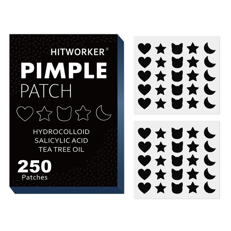 Pimple Patch, 250pcs box Heart & Star Shaped Acne Cover Patch, Hydrocolloid Acne Patches, Skin Care Product for Women & Men, Christmas Gift