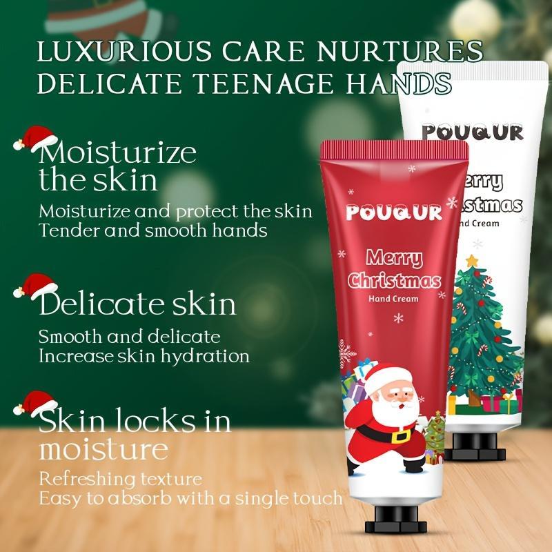 Christmas Themed Hand Cream Gift Set, 1 Set Moisturizing Hand Cream for Smooth Skin, Moisturizing Care for Dry Hands, Gift for Mothers and Fathers