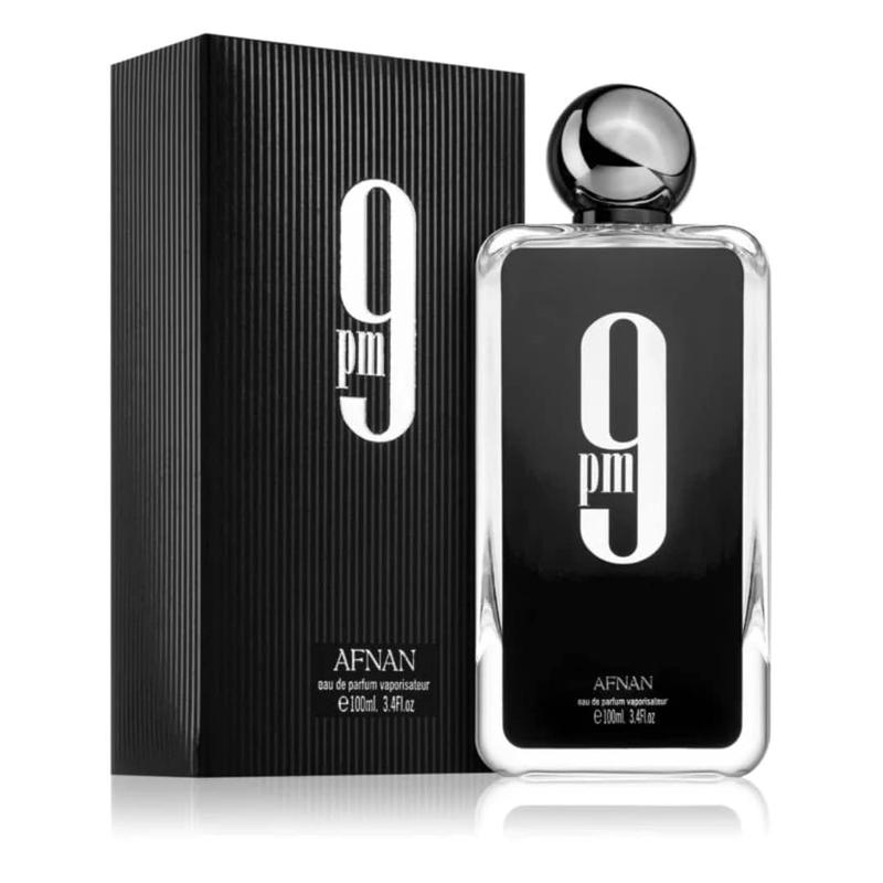 Afnan's 9 PM  Eau de Parfum Spray for Men 3.4 Ounce Amber Vanilla