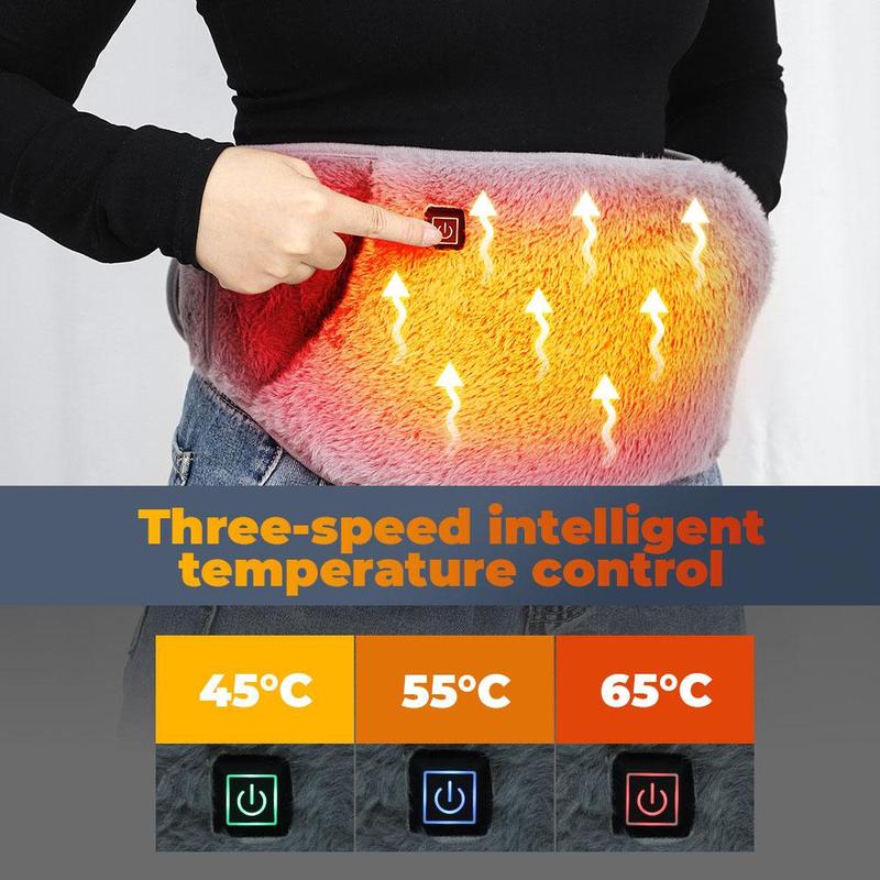 USB Powered Heating Waist Belt, Heating Pad with Hand Pockets, Electric Heated Waist Belt for Period Cramps Body Joints, Uncomfortable Three Temperature Control for Girlfriend Gift, Christmas Gift