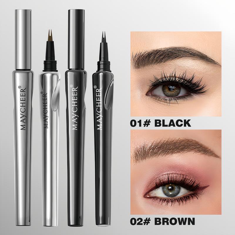 MAYCHEER Waterproof and sweat-proof eyebrow pencil with 2 prongs for natural, hair-like brows that last all day Makeup Cosmetic、Halloween and Christmas gifts