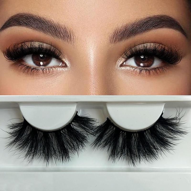 1 Pair Fluffy False Eyelashes, Natural Curling Eye Makeup Strip Lashes, Full Volume Eyelash for Lashes Extensions, Volumized False Eyelashes