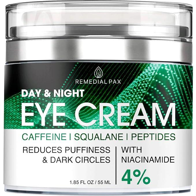 REMEDIAL PAX - Eye Cream for Dark Circles and Puffiness  Collagen for Wrinkles, Day & Night Caffeine Eye Cream Comfort Long Lasting Gentle moisturize cream