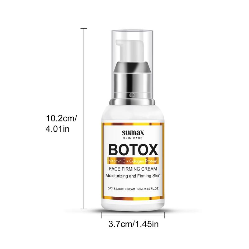 Botox Firming Cream, Moisturizing Facial Massage Cream, Refreshing and Non-greasy Day and Night Face and Neck Care Cream for Men and Women, Christmas Gift