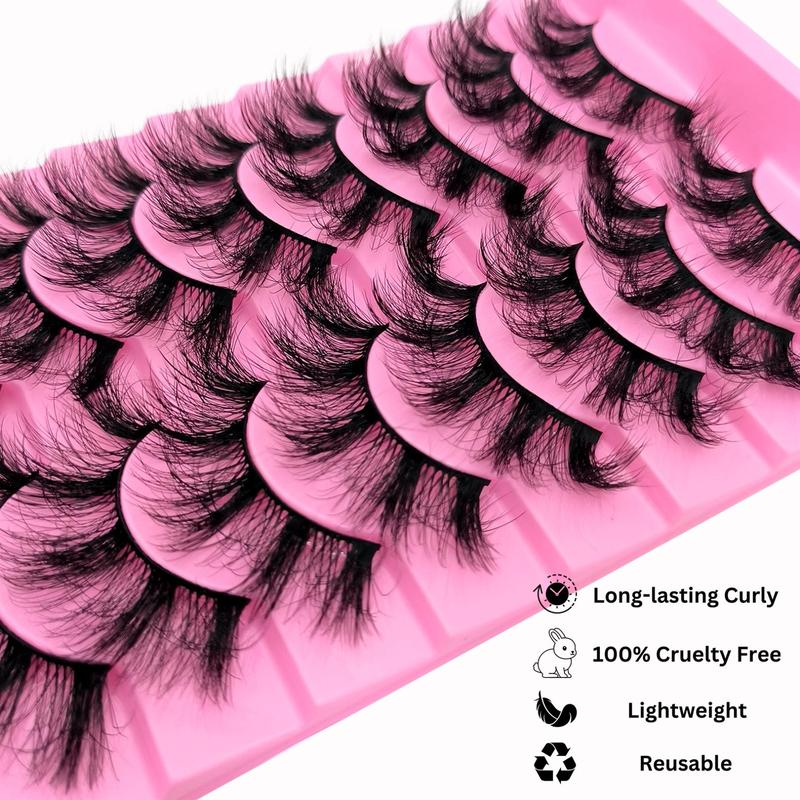 Fluffy False Eyelashes, Wispy Individual False Eyelashes, Mixed Length Natural Look Eyelashes Extensions, Self Grafting False Eyelashes