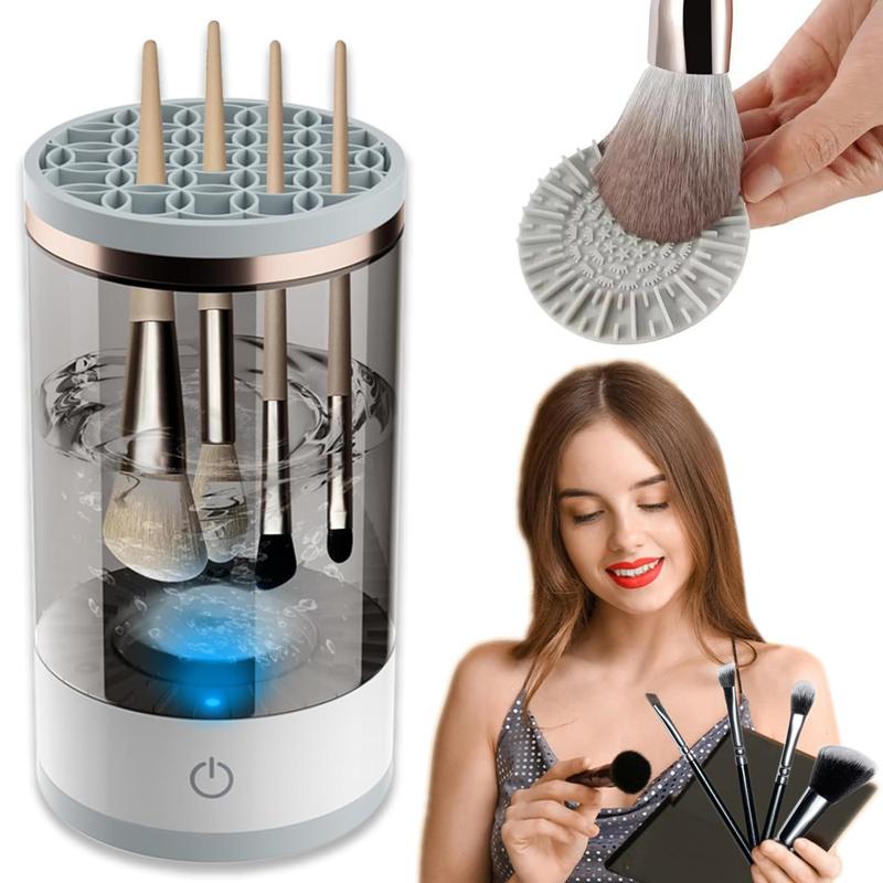 Brushblast Pro Makeup Brush Cleaner, Auto-Rotating Cozy Luna Brush Cleaner for Deep Cleaning, Upgraded & No Need to Install, One-Click Operation, Suitable for All of Makeup Brushes