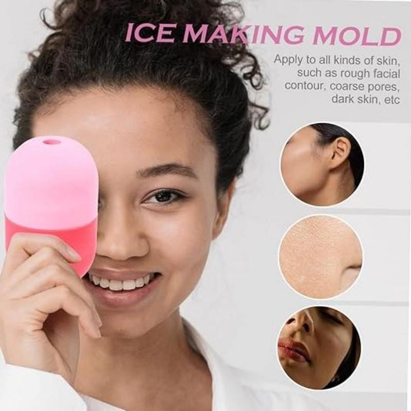 Ice Cube Face Mask Mold, 1 Count Silicone Ice Cube Face Mask Maker, Cold Compress Ice Mask Mold, Skin Care Tool for Women & Men