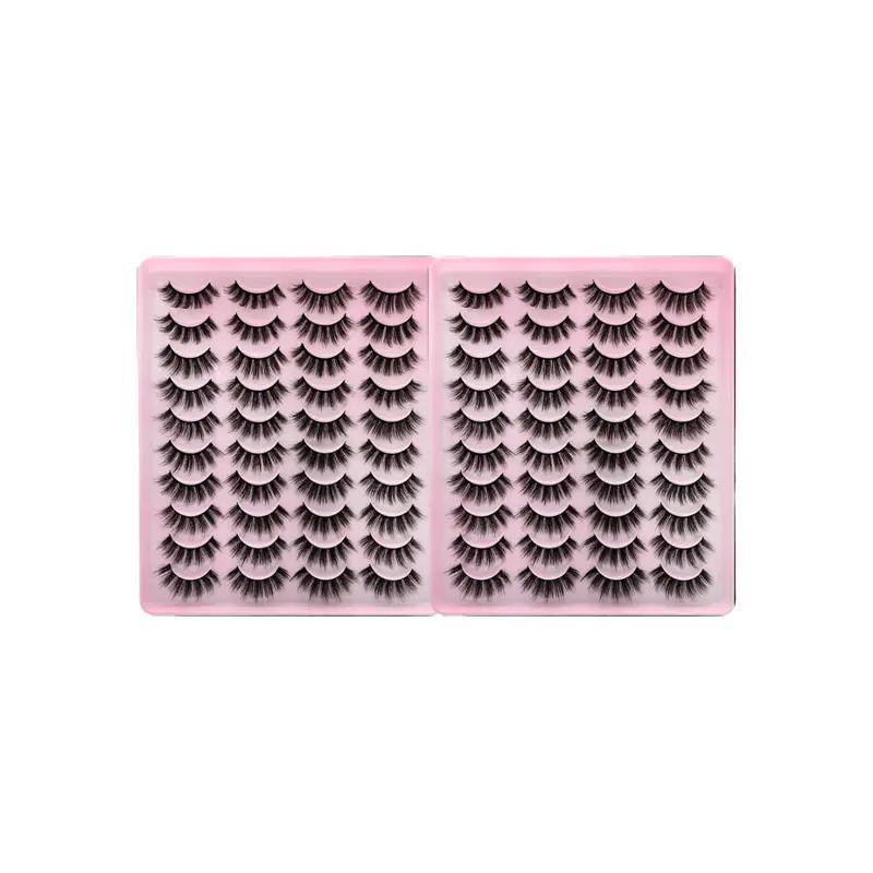 Long Fluffy D Curl Lash Clusters False Eyelashes for Music Festival Makeup, Wispy Curling Faux Strip Eyelash, Eye Cosmetic Tools, Lash Clusters for Summer Lash Mini Makeup