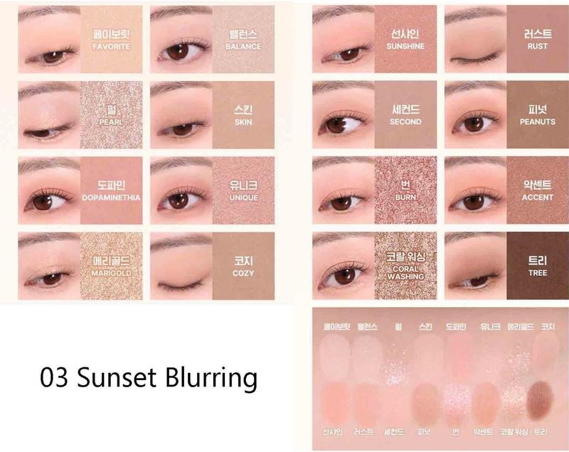 WAKEMAKE Soft Blurring 16 Colors Eye Palette - Eyeshadow, Makeup, Cosmetic