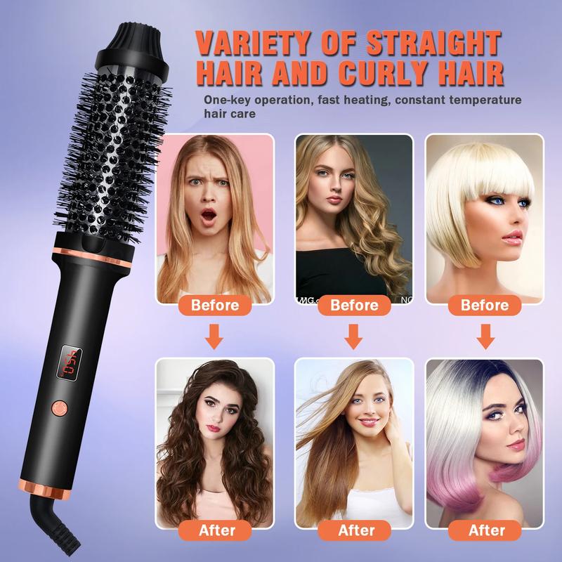 Women 3 in 1 Hair Curler Brush, Hot Air Brush Comfort Fast Heating Hair Curler, Comfort Hot Air Brush, Thermal Brush Hair Care Hair Comb, Hair Styling Tool for Home & Travel