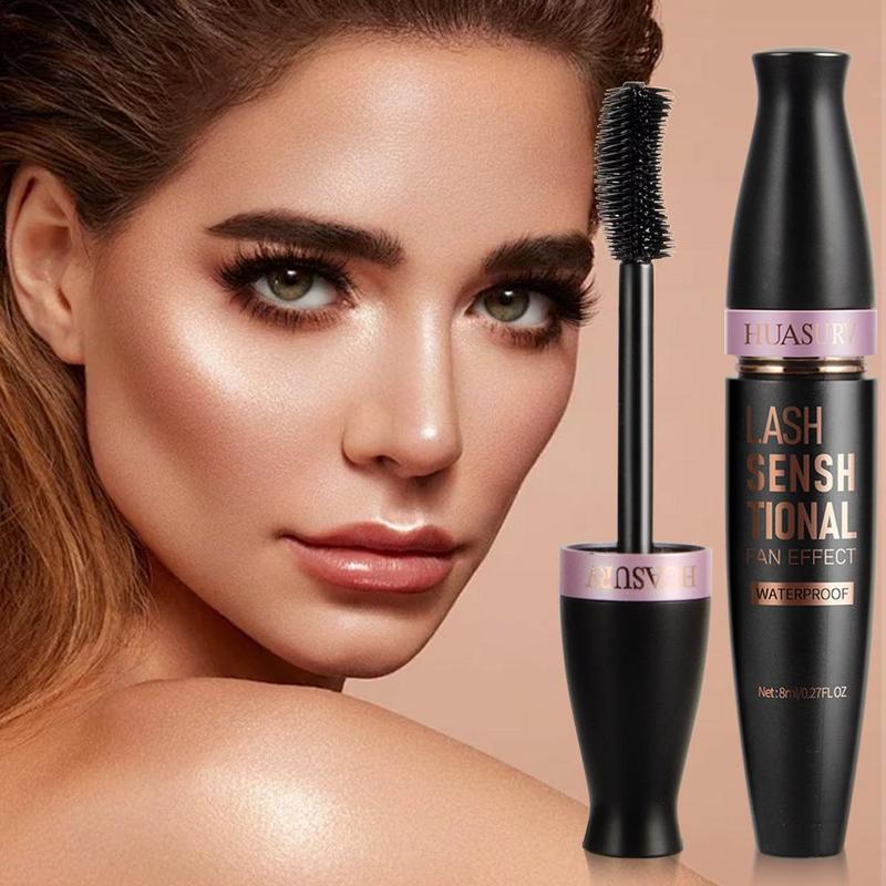 Long Lasting Mascara, 1 Box Waterproof Curling Mascara, Professional Eye Enhancement Makeup Products for Women & Girls