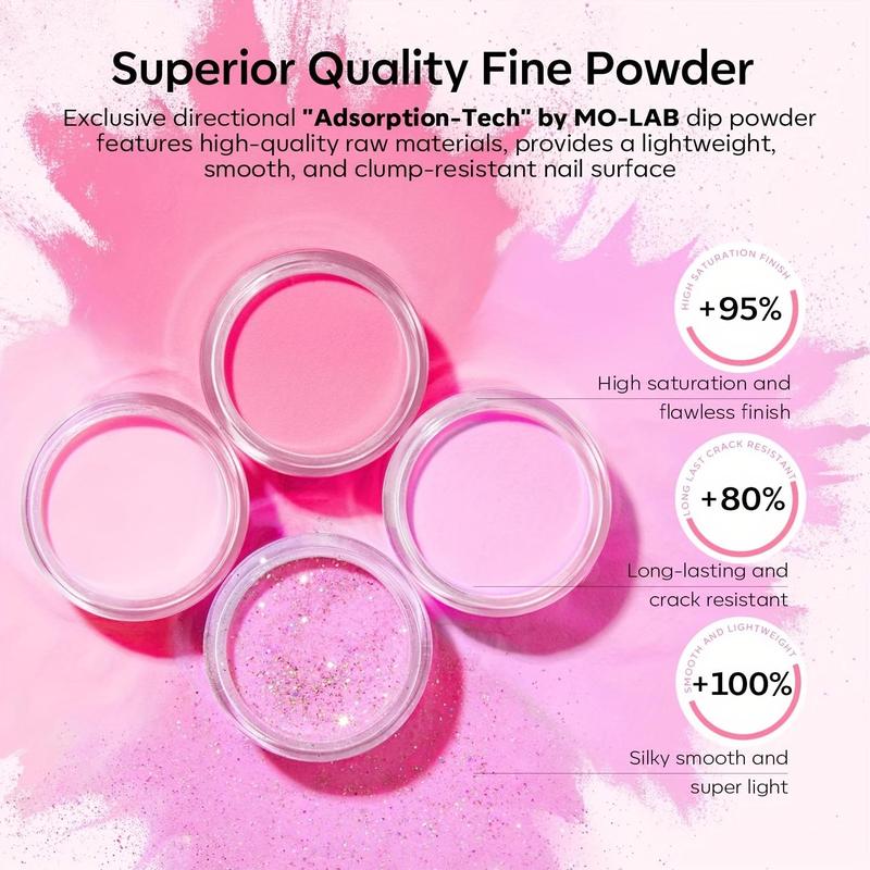 Long-lasting Dip Powder Nail Kit, 11pcs set French Style Glitter Nail Art Nail Gel Nail Polish Kit, Perfect for Beginners and Ladies and Girls