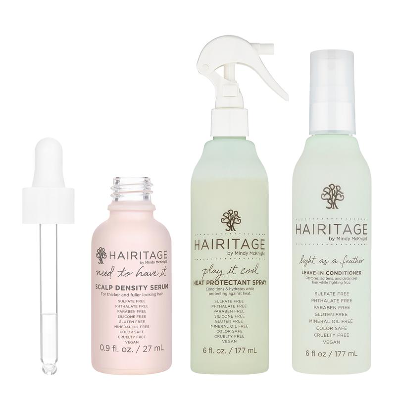 Hairitage Best Selling Primer Set - Leave-In Conditioner & Heat Protectant Spray & Argan Oil Elixir