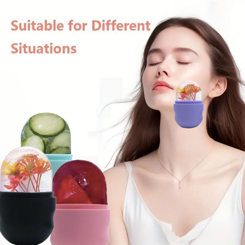 Ice Cube Face Mask Mold, 1 Count Silicone Ice Cube Face Mask Maker, Cold Compress Ice Mask Mold, Skin Care Tool for Women & Men