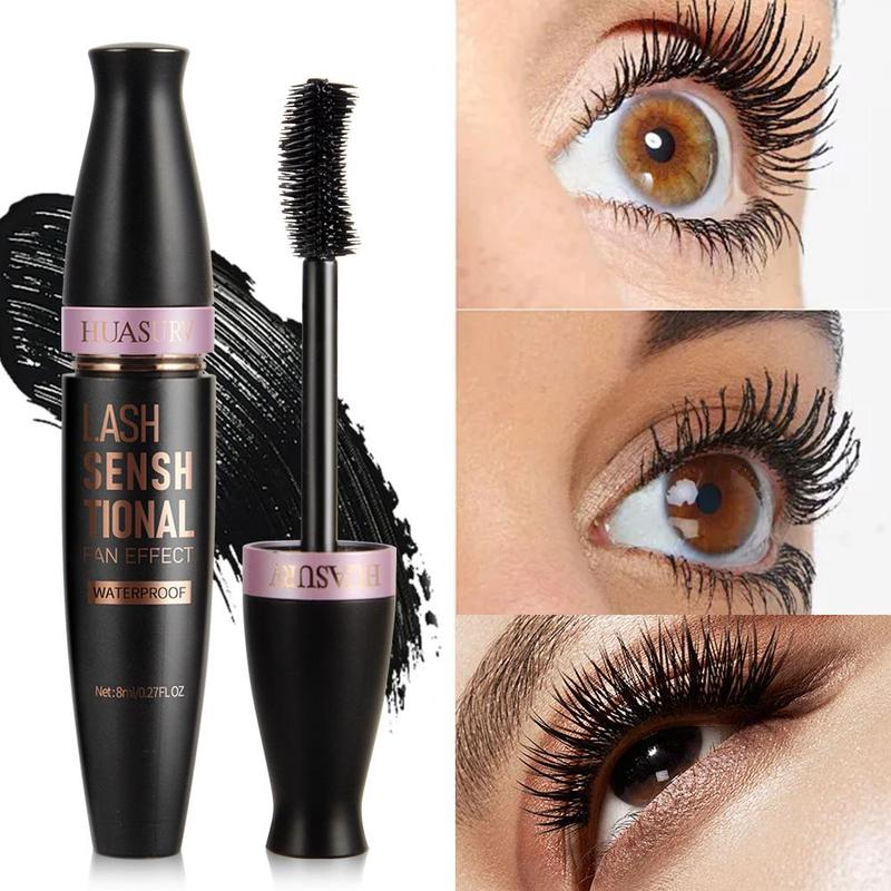 Long Lasting Mascara, 1 Box Waterproof Curling Mascara, Professional Eye Enhancement Makeup Products for Women & Girls