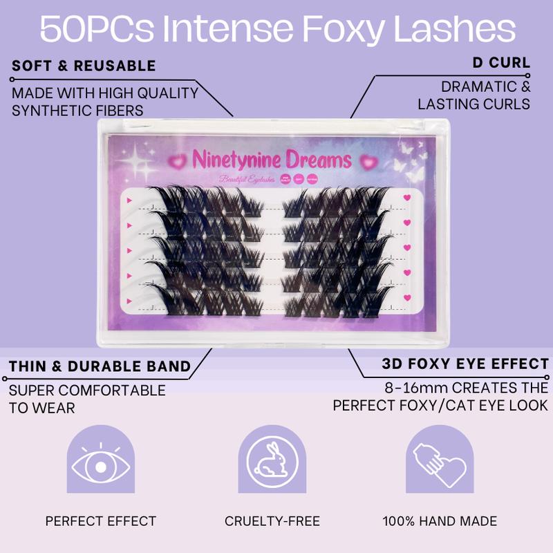 Ninetynine Dreams 50PCs Intense Foxy Lashes