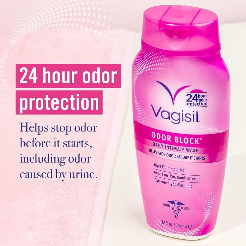 Vagisil Feminine Wash, Odor Block, Gynecologist Tested, Hypoallergenic, 12 oz, (Pack of 1)