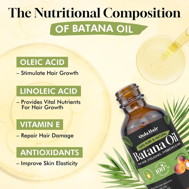 Batana Oil for Hair Growth Organics 100% Natural Pure Batana Hair Oil Batana Oil Nourishes Damaged Hair to Prevent Hair Loss Natural Hair Growth Oil and Conditioner Batana Hair Oil 2.02 Fl Oz