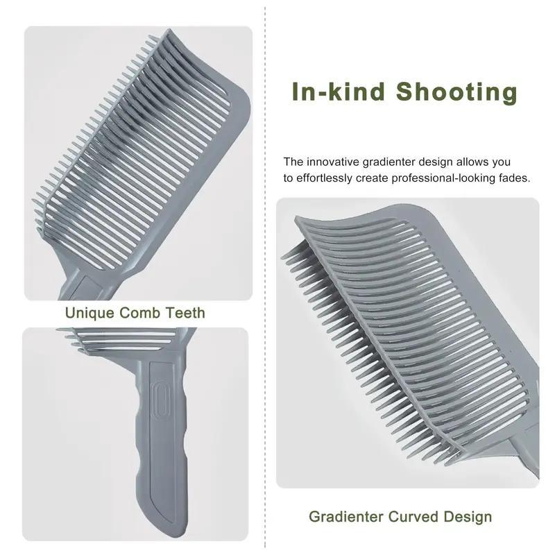 Hairdresser Long-handled Dual-purpose Comb, 2 Counts Professional Trim Comb, Heat-resistant Flat Top Comb, Hair Salon Supplies