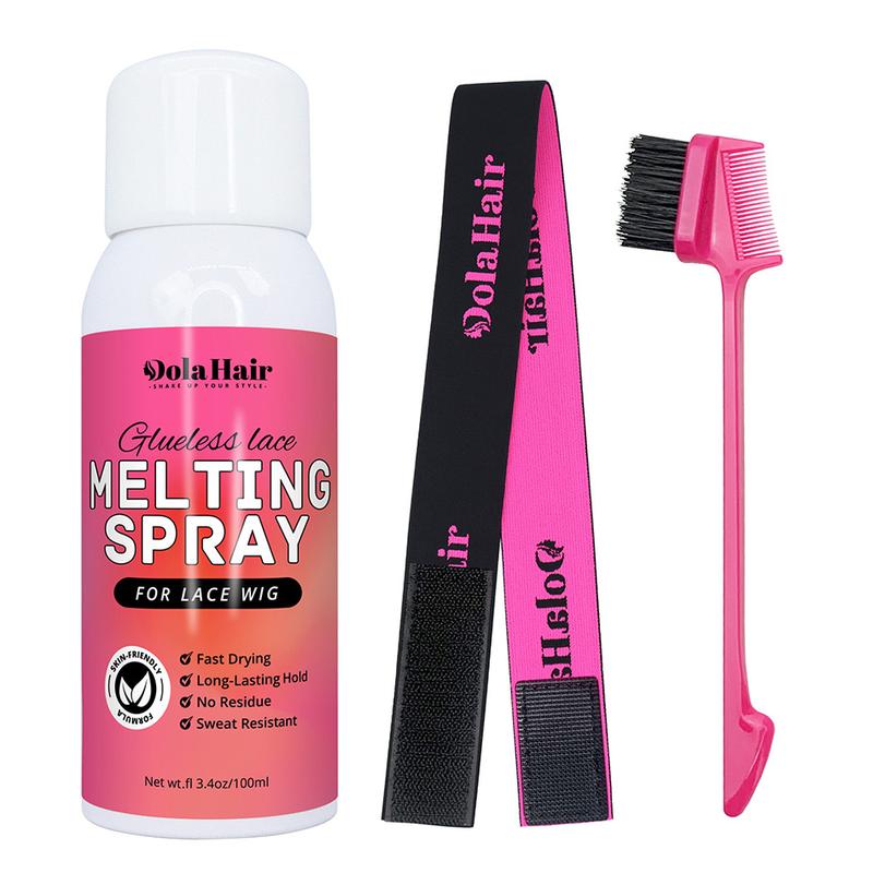 Dolahair Lace Melting and Holding Spray Glue-Less Hair Adhesive for Wigs Glueless Install Lace Front Wig Spray Wig Melting Spray