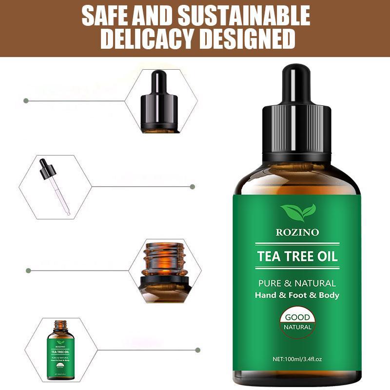 Tea Tree Essential Oil, Moisturizing & Nourishing Serum for Face & Body & Hair, Hydrating Facial Care Oil for Women Daily Use